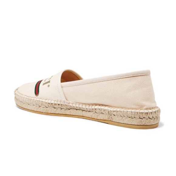 GUCCI logo printed canvas espadrilles flats - Picture 4 of 9